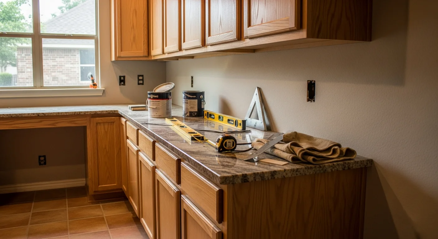 Kitchen and bathroom remodeling project in progress