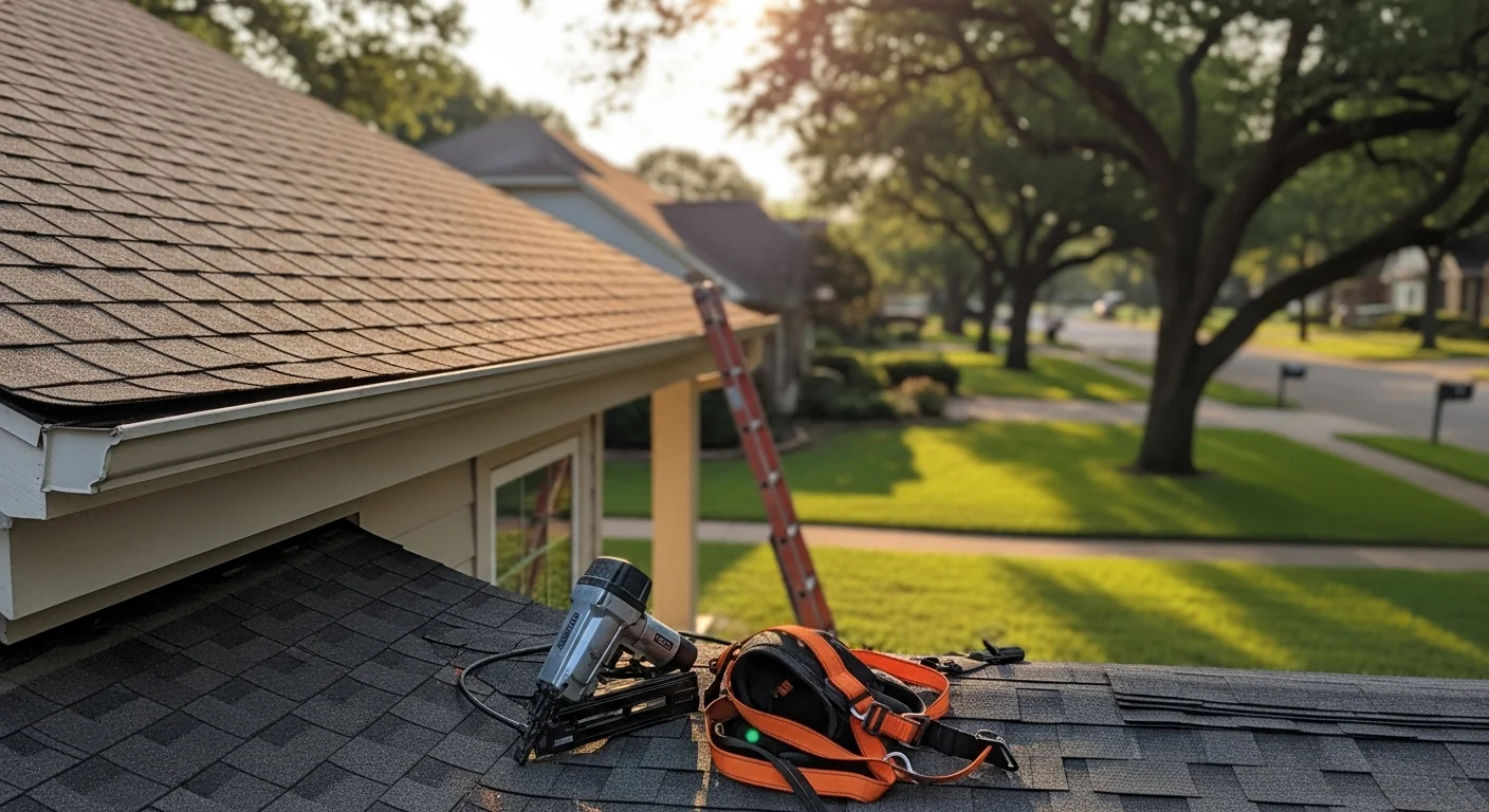 Roofing and siding installation on residential home