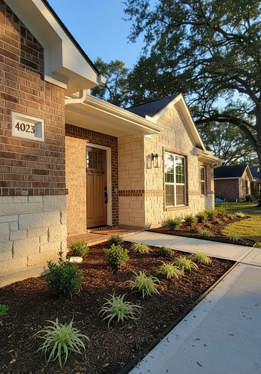 Conroe homeowner at their property, representing the diverse residential communities across the growing Conroe area.