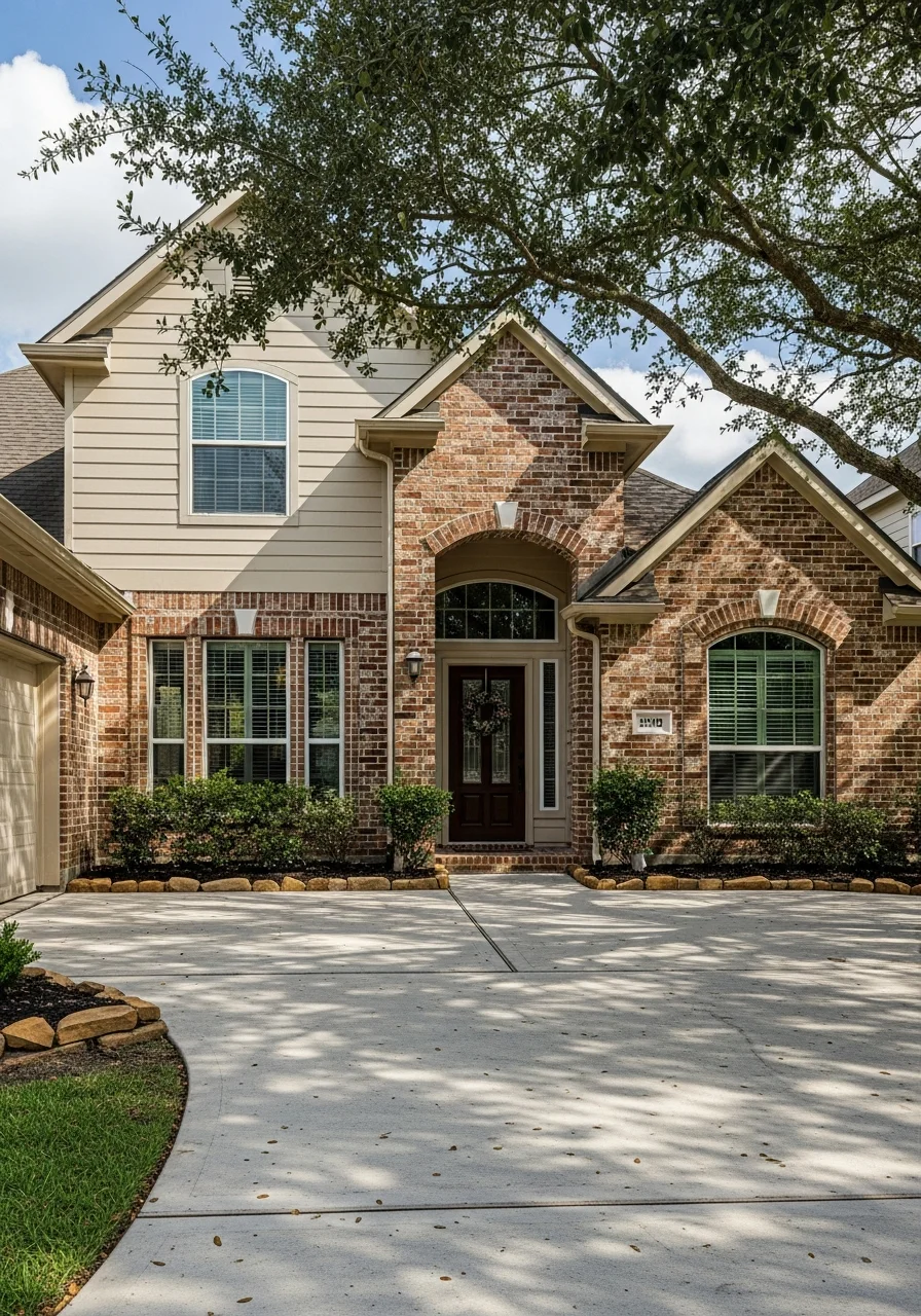 Houston homeowner at their property entrance, representing the diverse residential communities across the greater Houston area.